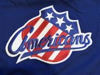 Reebok Ccm Rochester Americans Blue Team Issued Used Practice Jersey Goalie Cut
