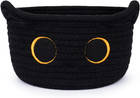 Black Cat Storage Basket 8 5x4 5 Cotton Rope Woven Organizer For Toys Blankets