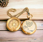 Antique Brass Compass Pendant     Working Nautical Compass Necklace     Vintage