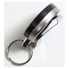 Heavy Duty Metal Retractable Badge Reel Holder Steel Cord Belt Clip Key Ring
