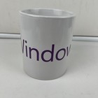 Microsoft Windows 20 Oz Ceramic Coffee Mug White Purple Logo   Letters