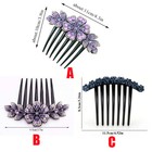 Crystal Rhinestones Flower Hair Comb Clip Hairpins Bridal Wedding Women Headwear