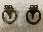 Antique Cast Bronze French Provincial Drop Bail Drawer Pulls Lot Of 2