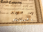 4 - 1859 Baltimore   Ohio Railroad Company Stock Certificates  100 A Share