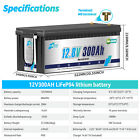 12v 300ah Deep Cycle Lifepo4 Lithium Battery 200a Bms For Rv Solar Boat Off-grid