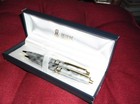 Bill Blass Pen   Mechanical Pencil Set Continental   Gray Marble gold  
