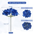 30 Sets Silk Hydrangea Flowers Dark Blue Artificial Flowers For Wedding