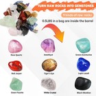 Viyuki Rock Tumbler Kit Includes Rough Gemstones  4 Polishing Grits  Yellow
