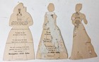 Antique Mclaughlin s Coffee Paper Doll Ladies Lady Shaped Trade Card Lot Of 3