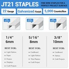 Meite Jt21 Staples 7 16  Crown 3 8  Length Galvanized Upholstery Staples