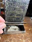 Antique Tin Metal Advertising Match Box Holder  R c  Allen Grocery Evergreen Pa