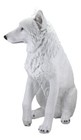 Ebros Large Artemis Wildlife Sitting Alpha Albino Ghost White Wolf Statue 20 5 h