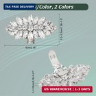 Ph Pandahall Rhinestone Wedding Wing Crystal Shoe Buckles Metal Clips Sparkling