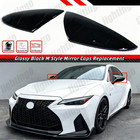 M Style Replacement Mirror Cover Caps For Lexus Is Es Rc Ux Ls 19-25 Gloss Black