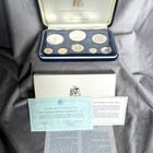 1973 1st National Coinage Of Barbados Proof Set W coa Franklin Mint Asw 1 928
