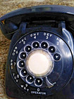 Vtg Rotary Dial Automatic Electric Monophone Black Telephone Leich Nb802
