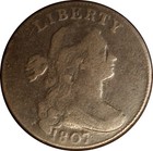 1807 S-274 R-2 Draped Bust Large Cent Coin 1c - Small  Fraction   Nice