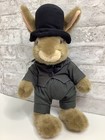 Vintage Dakin Plush Bunny Jointed Rabbit Brown Stuffed Animal Dressed Top Hat