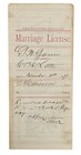 Antique 1878 Marriage License Certificate Hunt County Texas Embossed Seal