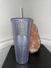 Starbucks 2019 Bling Platinum Studded Cup 24 Oz Tumbler Holiday Used Once