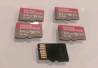 Lot Of 5 Sandisk Extreme Plus 64gb Micro Sd Card C10 V30 4k 200 Read 90 Write 