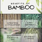 Bamboo Washcloths  10x10  White - Super Soft Baby   Face Cloths - 6 Pack 