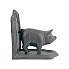 Cast Iron Pig Piglet Single Bookend Black Rustic Finish Farmhouse 4 5 X 5 5 