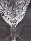 Vintage Victorian Etched Crystal Star Pattern Stemmed Wine Glass Set Of  Two 