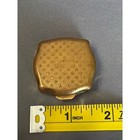 Vintage Stratton Pill Box Gold Tone Floral Enamel Made In England Star Pattern