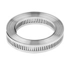 1pcs 9 8ft Stainless Steel Adjustable Hose Clamp With 6 Fasteners Worm Gear