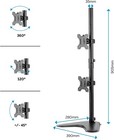 Dual Monitor Desk Desktop Mount Stand Fully Adjustable Screen 13 -27  25lbs
