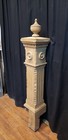 Restored Ornate Solid Oak Newel Post 55 1 2  By 8 1 2   Ga9796