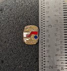 Rare Seaboard System Railroad 10k Gold Service Award Pin Blue Stone Lapel Pin