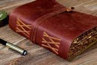 Vintage Genuine Leather Journal Deckle Edge Paper Handmade Brown Leather Journal