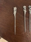 5 Art Deco Serving Pick Rose Decor  Hildesheimer Rose 800 Silver C76
