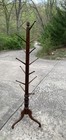 Antique Scarce Federal Regency Style Mahogany Acanthus Standing Coat Rack Tree