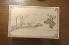  Vintage Fury Collectible Elk Outdoor Wood Box Giftset Outdoors Silver Tone
