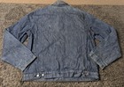 Vintage Stamp Collection Denim Jacket Men s Size L Blue 90s Retro Rare European