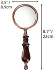 10x Antique Magnifying Glass  Brass Handheld Magnifier With Wooden Handle  De   