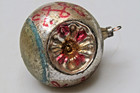 Antique Vtg Glass Multi Indent Daisy Embossed Ball Christmas Ornament Germany
