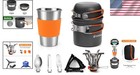 Complete Backpacking Cooking Kit  Mini Stove  Pots  Utensils   Storage Bags