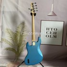 Active Blue 5 String Jazz Electric Bass Guitar Solid Maple Fretboard Fast Ship