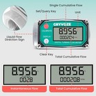 Digital Turbine Flow Meter 2 6-26 Gpm Npt Inline With 3 4 Adapters For Liquids