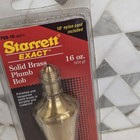 Starrett Pbb-16 Plumb Bob Kit  Solid Brass  16 Oz  New 