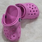 Crocs Classic Clog Unisex Kids Pink Slip On Adjustable Strap Us 2 Eu 23