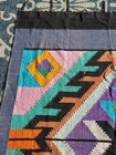 Rare Mid Century Folk Art Woven Wool Tapestry Rug Blanket Guatemala Textile Mcm