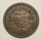 1863 J j  Squire Civil War Merchant Token  Cambrige Oh  Ch-vf 