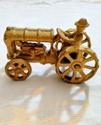 Vtg 1920s-30s Arcade Cast Iron Fordson Farm Tractor Toy W driver Orig Gold Paint