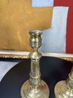 Pair Of Antique French Bronze Candlesticks     Napoleon Iii - 23 Cm - 19th C