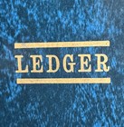 Vtg Ledger Account Book Mead Blue Hardcover Record Accounting Sheets Never Used
